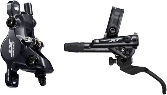 Deore XT BL-M8100/BR-M8100 Disc Brake Lever - Front Hydraulic Post Mount 2-Piston Finned Pads I-SPEC EV Clamp Band BLK - Bicycle Warehouse