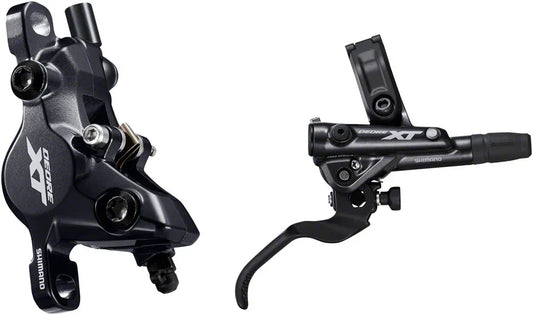 Deore XT BL-M8100/BR-M8100 Disc Brake Lever - Rear Hydraulic Post Mount 2-Piston Finned Pads I-SPEC EV Clamp Band BLK - Bicycle Warehouse