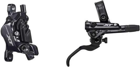 Deore XT BL-M8100/BR-M8120 Disc Brake Lever - Rear Hydraulic Post Mount 4-Piston Finned Pads I-SPEC EV Clamp Band BLK - Bicycle Warehouse