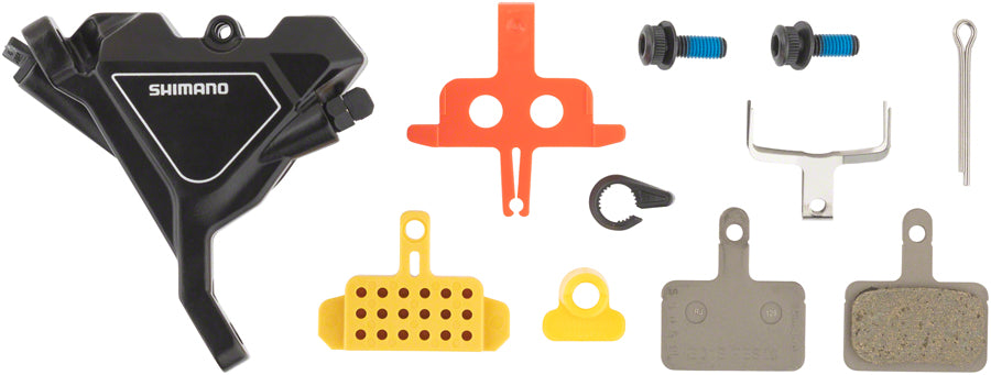 Shimano Altus BR-UR300 Front Flat-Mount Hydraulic Disc Brake Caliper Resin Padsout Fins BLK - Bicycle Warehouse