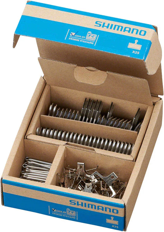 G05A-RX Disc Brake Pad Spring - Resin Compound Alloy Back Plate Box/25 pair - Bicycle Warehouse