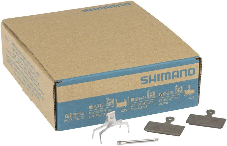 G05S-RX Disc Brake Pad Spring - Resin Compound Stainless Steel Back Plate Box/25 pair - Bicycle Warehouse