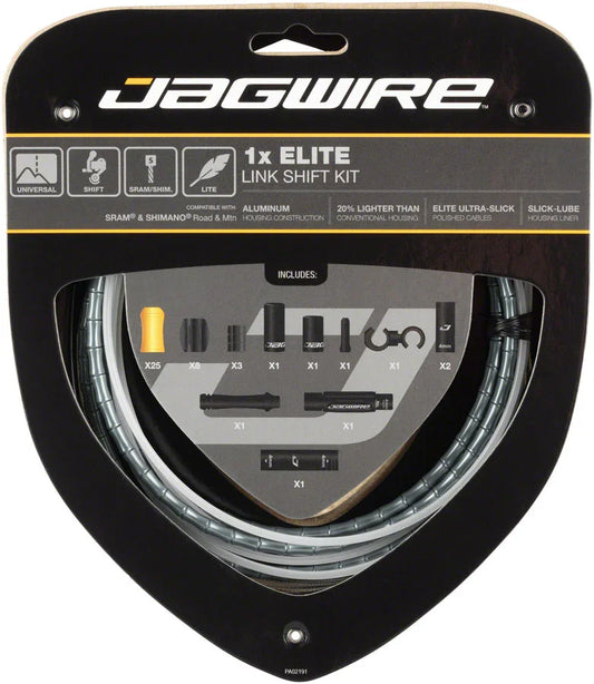 Jagwire 1x Elite Link Shift Cable Kit SRAM/Shimano Polished Ultra-Slick Cable - Bicycle Warehouse
