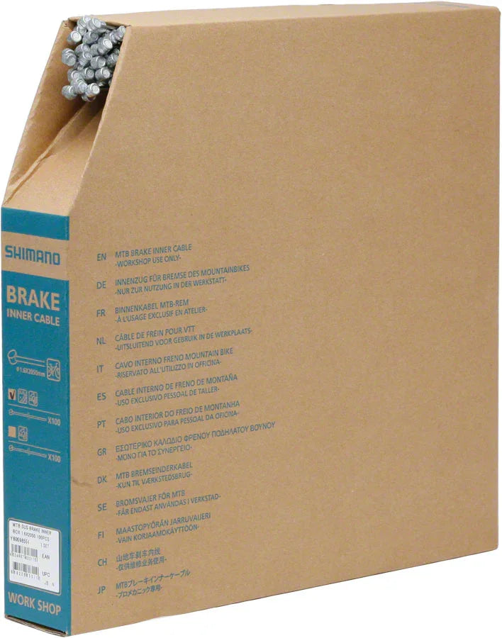 Stainless Mountain Brake Cable - 1.6 x 2050mm Filebox of 100 - Bicycle Warehouse