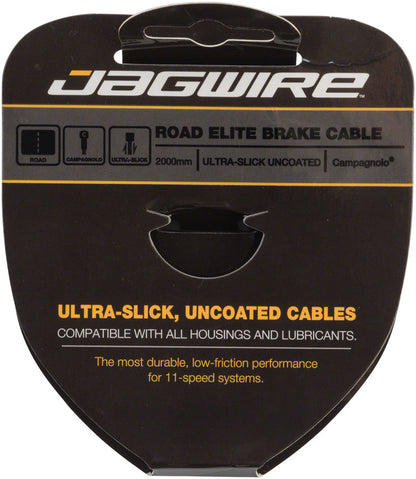Elite Ultra-Slick Brake Cable 1.5x2000mm Polished Slick Stainless Campagnolo - Bicycle Warehouse