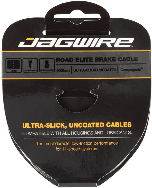 Elite Ultra-Slick Brake Cable 1.5x2000mm Polished Slick Stainless Campagnolo - Bicycle Warehouse