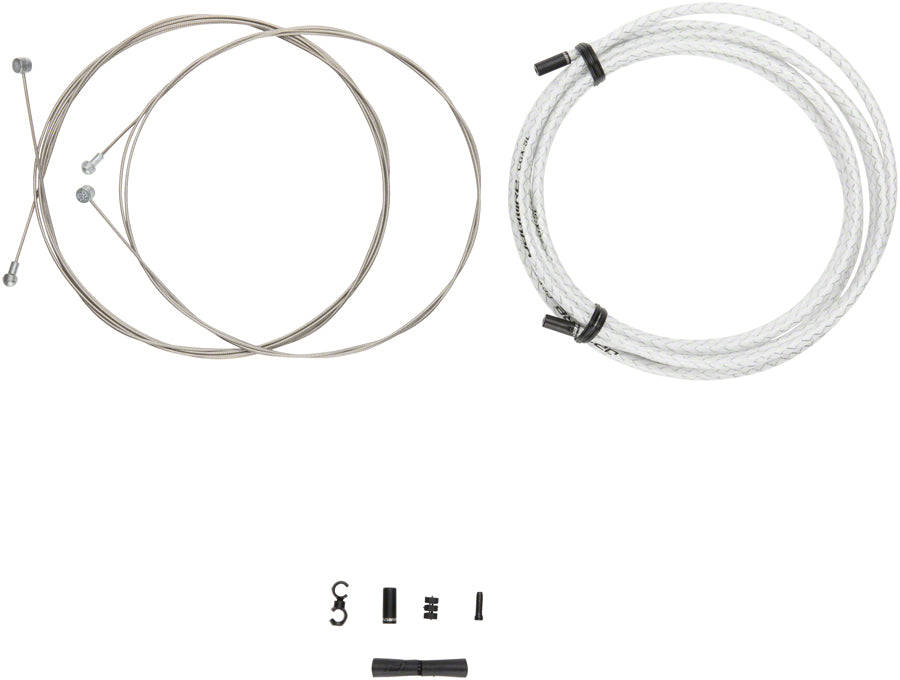 Universal Sport Brake Cable Kit Braided White - Bicycle Warehouse