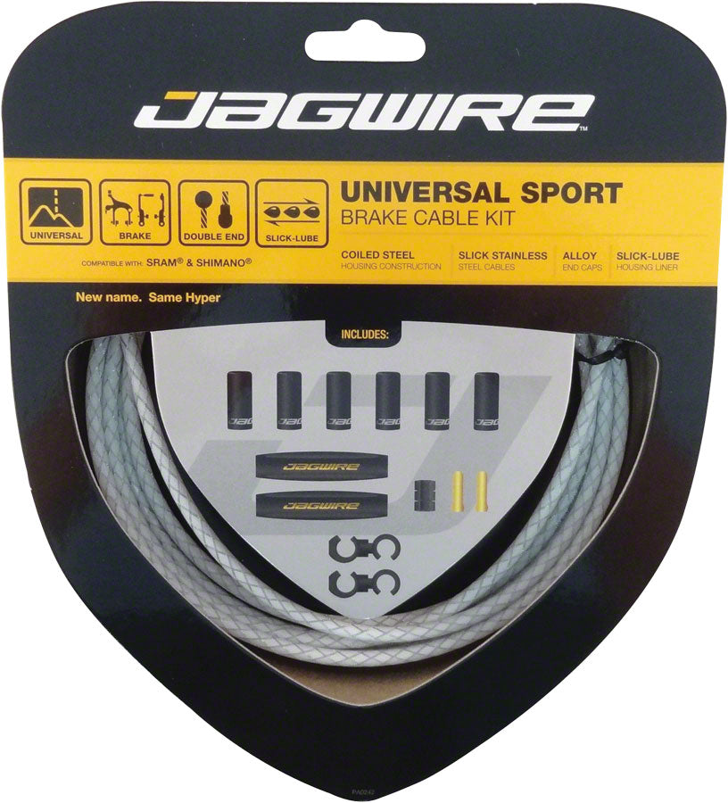 Universal Sport Brake Cable Kit Braided White - Bicycle Warehouse
