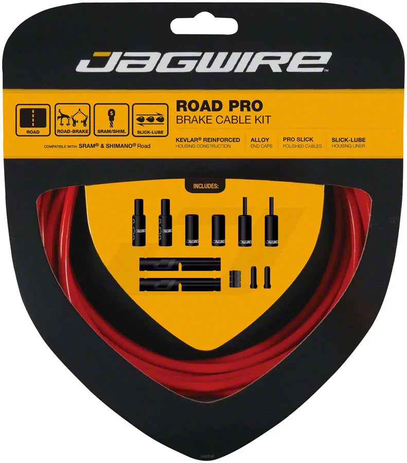Pro Brake Cable Kit Road SRAM/Shimano Red - Bicycle Warehouse