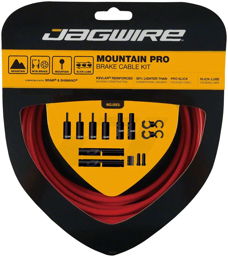 Pro Brake Cable Kit Mountain SRAM/Shimano Red - Bicycle Warehouse