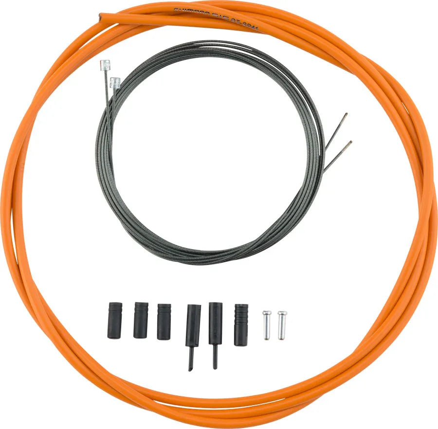 Road Optislick Derailleur Cable and Housing Set Orange - Bicycle Warehouse