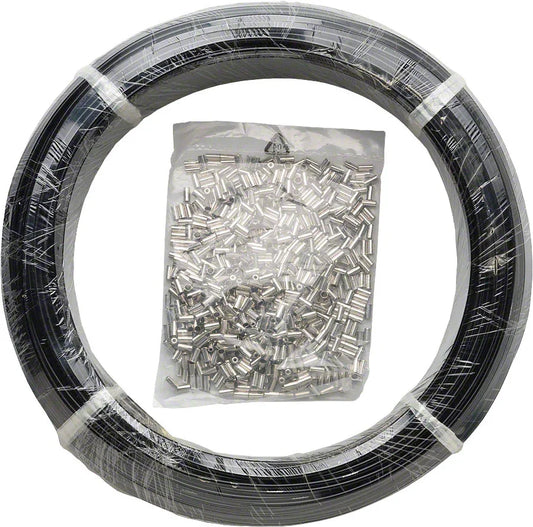 Jagwire 5mm Basics Brake Housing 200M Shop Box with End Caps Black - Bicycle Warehouse