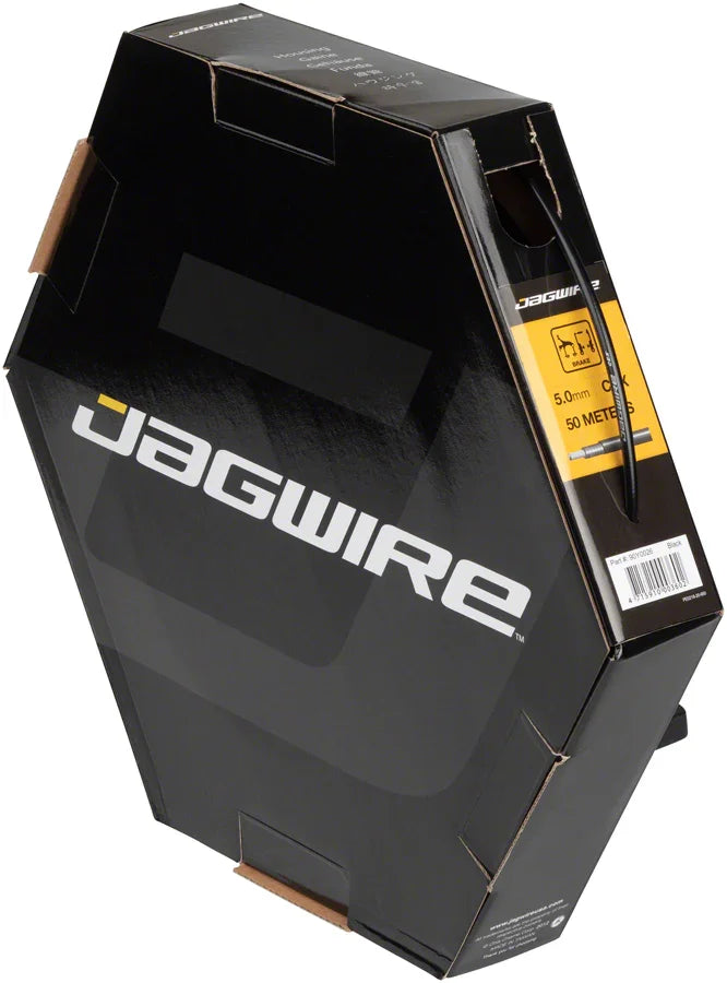 Jagwire 5mm Basics Brake Housing 50M File Box Black - Bicycle Warehouse