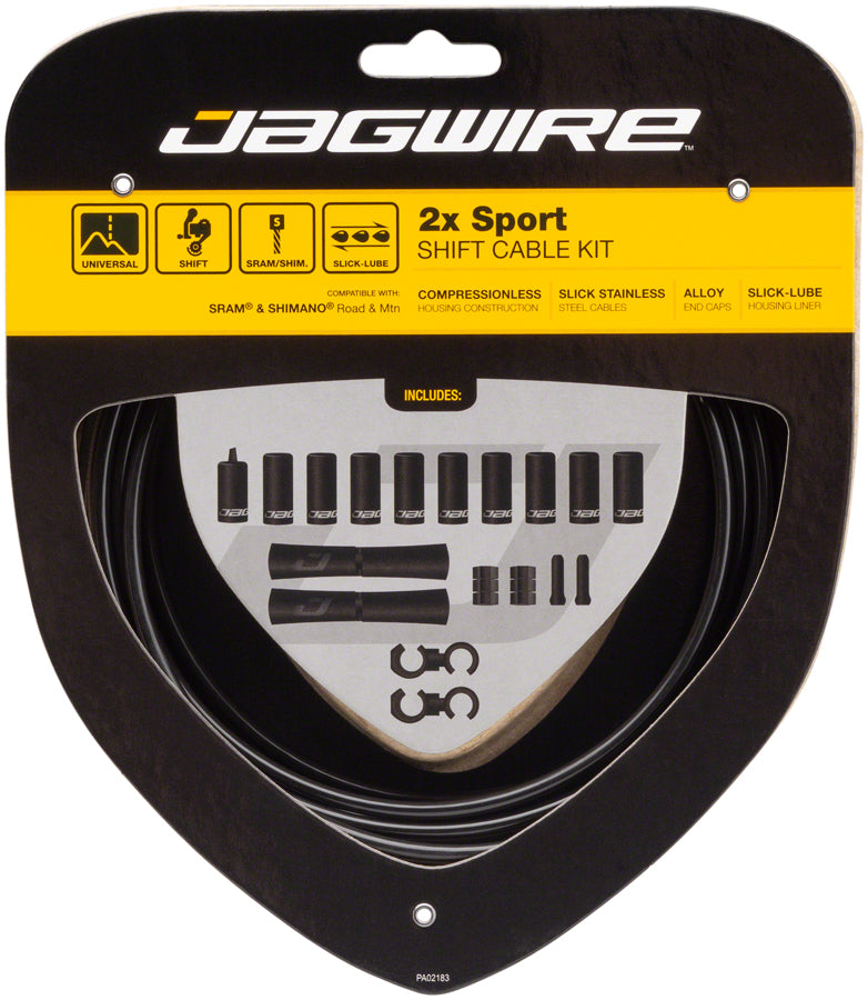 Jagwire 2x Sport Shift Cable Kit SRAM/Shimano - Bicycle Warehouse