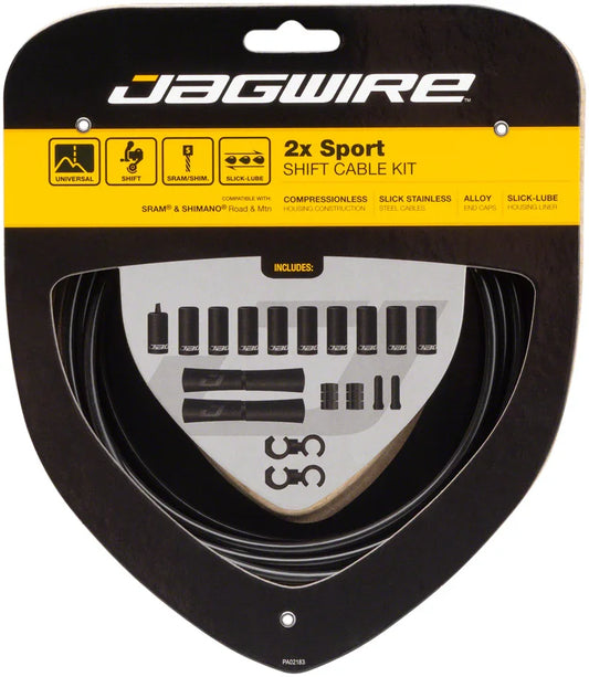 Jagwire 2x Sport Shift Cable Kit SRAM/Shimano - Bicycle Warehouse
