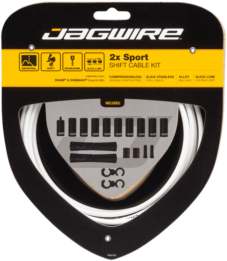 Jagwire 2x Sport Shift Cable Kit SRAM/Shimano - Bicycle Warehouse