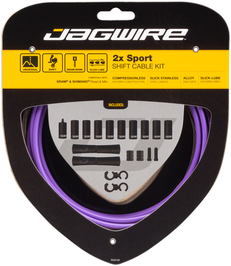 Jagwire 2x Sport Shift Cable Kit SRAM/Shimano - Bicycle Warehouse