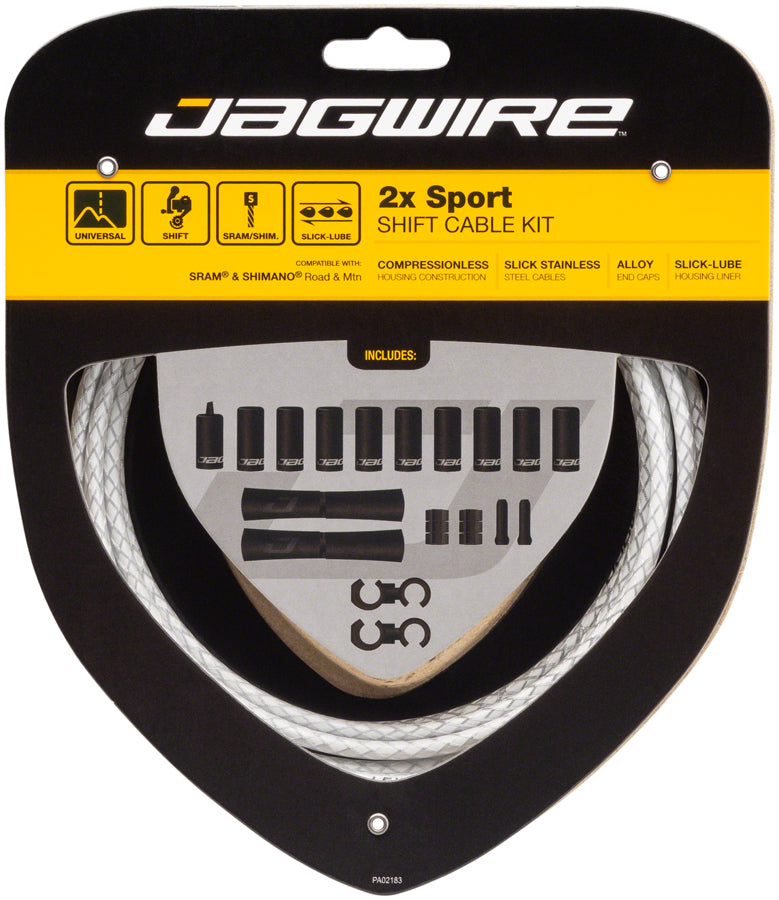 Jagwire 2x Sport Shift Cable Kit SRAM/Shimano - Bicycle Warehouse