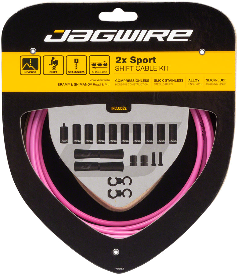 Jagwire 2x Sport Shift Cable Kit SRAM/Shimano - Bicycle Warehouse
