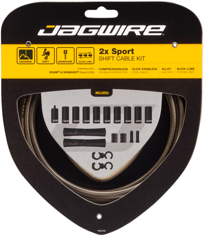 Jagwire 2x Sport Shift Cable Kit SRAM/Shimano - Bicycle Warehouse