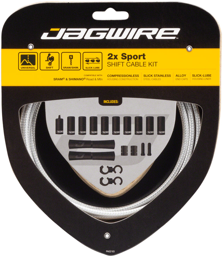 Jagwire 2x Sport Shift Cable Kit SRAM/Shimano - Bicycle Warehouse