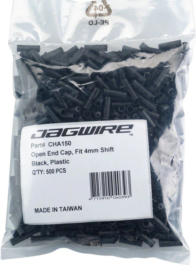 Jagwire 4mm Open Nylon End Caps Refill Bag of 500 Black - Bicycle Warehouse