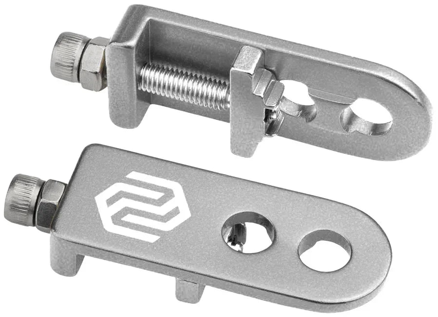 C-1 Chain Tensioner - 2-hole Fits 3/8"/10mm Axles Silver - Bicycle Warehouse