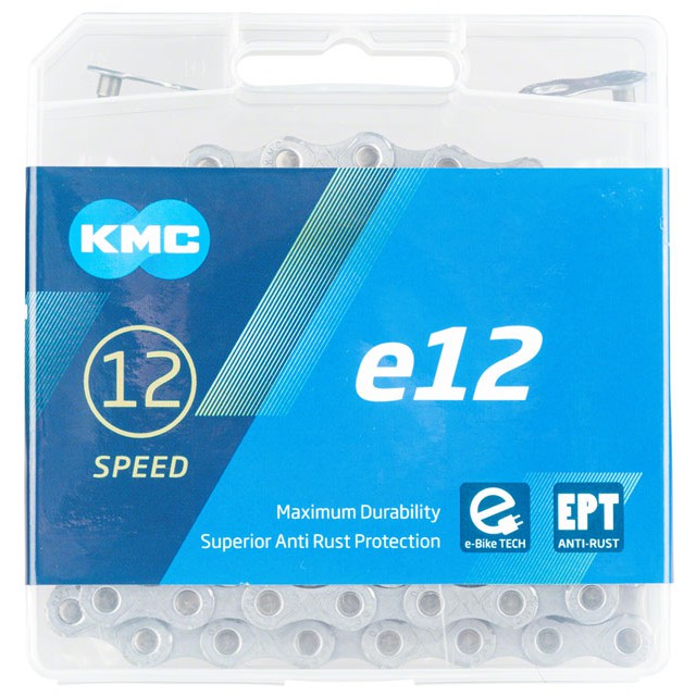 KMC e12 EPT Chain - 12-Speed, 136 Links, Silver - Chains - Bicycle Warehouse