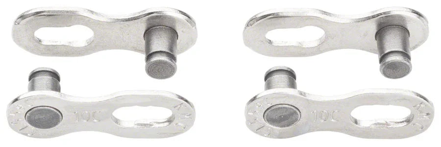 MissingLink CL559CR Connector Campagnolo - 10-Speed Reusable Silver 2 Pairs/Card - Bicycle Warehouse