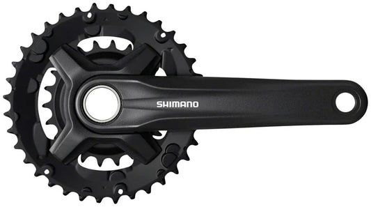 FC-MT210-2 Crankset - 175mm 9-Speed 46/30t 48.8mm Chainline Riveted BLK - Bicycle Warehouse