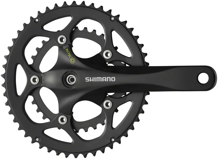 FC-R345-L Crankset - 175mm 9-Speed 50/34t 5-bolt / 110 BCD Octalink V2 Spindle Interface BLK - Bicycle Warehouse