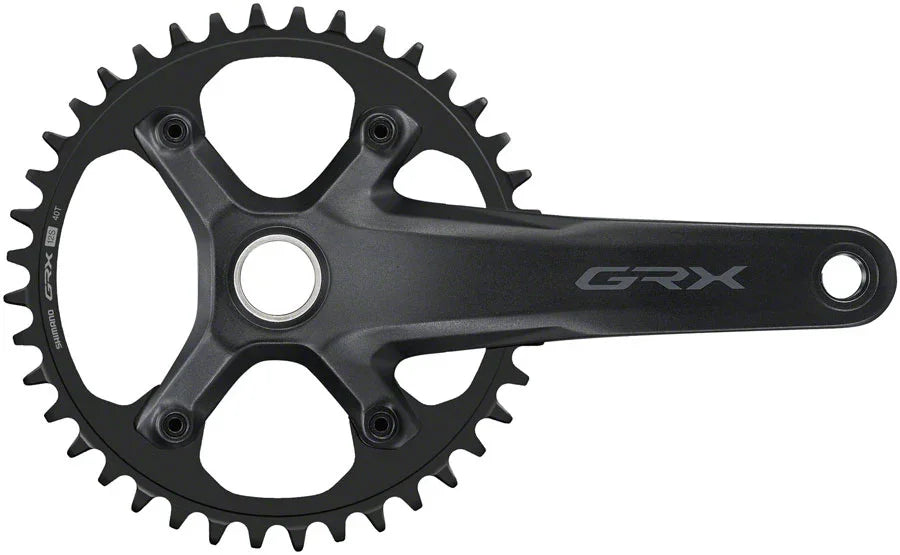 GRX FC-RX610-1 Crankset - 175mm 12-Speed 40t 110 BCD Hollowtech II Spindle Interface BLK - Bicycle Warehouse