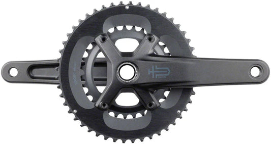 Sword 2x Crankset - 175mm 10-Speed 48/31t 110 Asym BCD 24mm Spindle BLK - Bicycle Warehouse