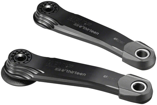 e*thirteen Helix Race Alloy e*spec Crank Arm Set - DUB 12mm Offset 155mm Self Extractor BLK - Bicycle Warehouse