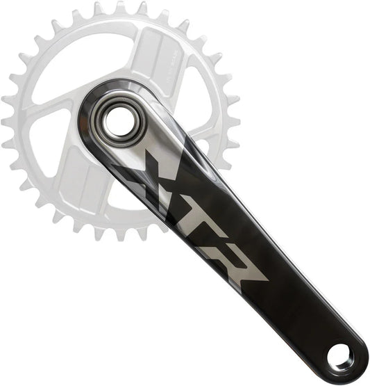 Shimano XTR FC-9200 XC Crankset - 165mm 12-Speed 1x Direct Mount Hollowtech II Hollow-Forged Crankarms BLK/Silver - Bicycle Warehouse