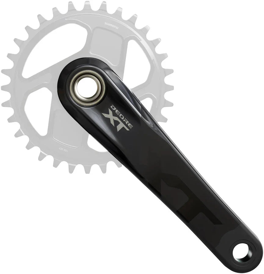 Shimano Deore XT FC-M8200 Crankset - 175mm 1x Direct Mount Hollowtech II Hollow-Forged Crankarms BLK - Bicycle Warehouse