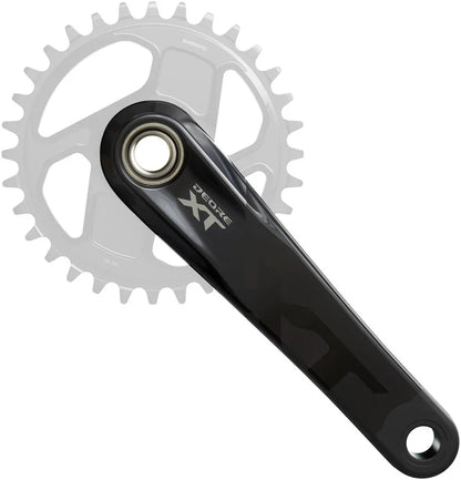 Shimano Deore XT FC-M8200 Crankset - 175mm 1x Direct Mount Hollowtech II Hollow-Forged Crankarms BLK - Bicycle Warehouse