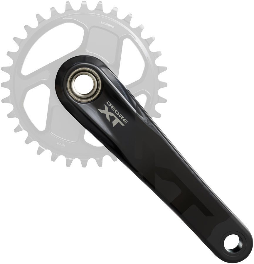 Shimano Deore XT FC-M8200 Crankset - 165mm 1x Direct Mount Hollowtech II Hollow-Forged Crankarms BLK - Bicycle Warehouse
