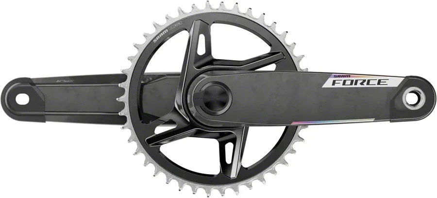 SRAM Force 1x XPLR AXS Power Meter Wide Crankset - 172.5mm 12/13-Speed 42t 8-Bolt Direct Mount DUB PM Spindle Carbon E1 - Bicycle Warehouse