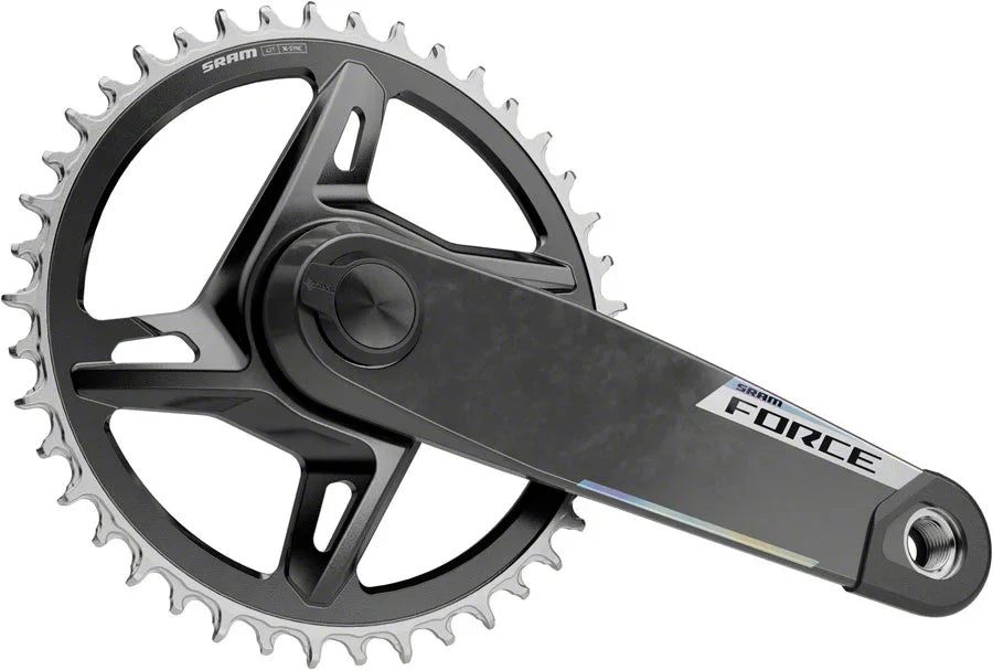 SRAM Force 1x XPLR AXS Power Meter Wide Crankset - 172.5mm 12/13-Speed 42t 8-Bolt Direct Mount DUB PM Spindle Carbon E1 - Bicycle Warehouse