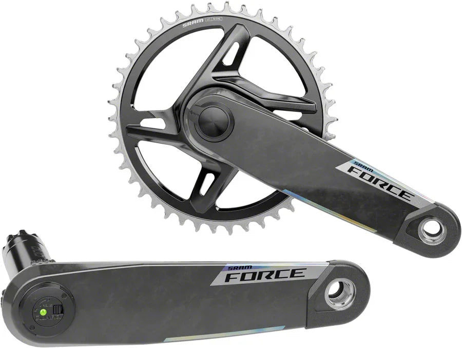 SRAM Force 1x XPLR AXS Power Meter Wide Crankset - 160mm 12/13-Speed 42t 8-Bolt Direct Mount DUB PM Spindle Carbon E1 - Bicycle Warehouse