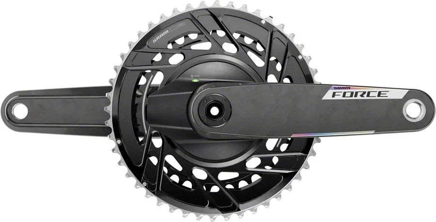 SRAM Force AXS Power Meter Crankset - 165mm 12-Speed 50/37t Thread Mount 8-Bolt PM Spider DUB Spindle Carbon E1 - Bicycle Warehouse