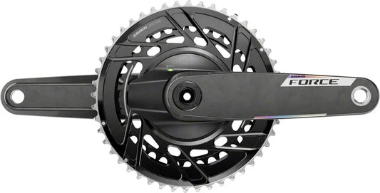 SRAM Force AXS Power Meter Crankset - 160mm 12-Speed 48/35t Thread Mount 8-Bolt PM Spider DUB Spindle Carbon E1 - Bicycle Warehouse