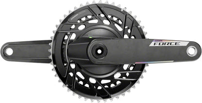 SRAM Force AXS Power Meter Crankset - 165mm 12-Speed 48/35t Thread Mount 8-Bolt PM Spider DUB Spindle Carbon E1 - Bicycle Warehouse