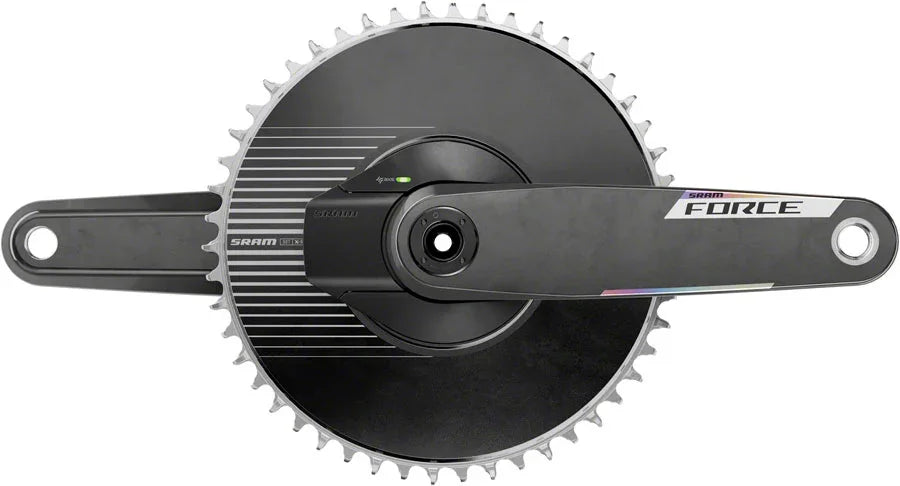SRAM Force 1 AXS Power Meter Crankset - 165mm 12-Speed 50t Aero PM Chainring 8-Bolt Direct Mount DUB Spindle Carbon E1 - Bicycle Warehouse