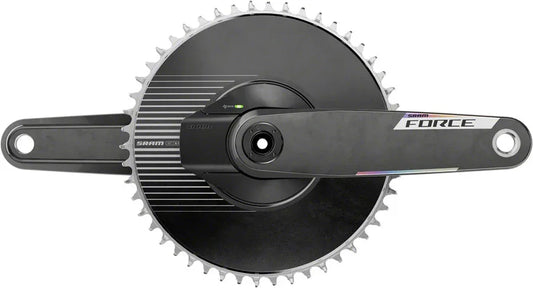 SRAM Force 1 AXS Power Meter Crankset - 165mm 12-Speed 50t Aero PM Chainring 8-Bolt Direct Mount DUB Spindle Carbon E1 - Bicycle Warehouse