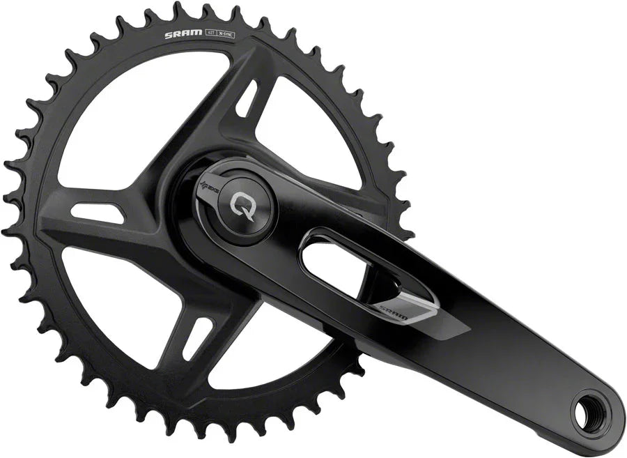 SRAM Rival 1x XPLR AXS Power Meter Wide Crankset - 165mm 12/13-Speed 42t 8-Bolt Direct Mount DUB PM Spindle Carbon E1 - Bicycle Warehouse