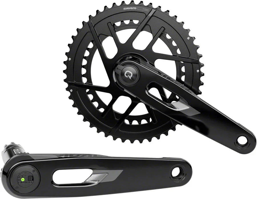 SRAM Rival AXS Power Meter Crankset - 175mm 12-Speed 46/33t 8-Bolt Direct Mount DUB PM Spindle Carbon E1 - Bicycle Warehouse