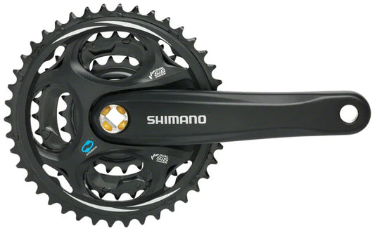 Altus FC-M311 Crankset - 170mm 7/8-Speed 48/38/28t Riveted Square Taper JIS Spindle Interface BLK - Bicycle Warehouse