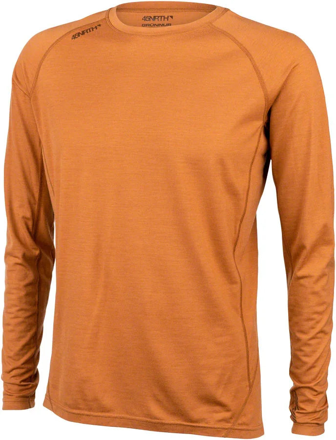 Grunnur Wool Base Layer - Mens Cedar Sunrise Small - Bicycle Warehouse